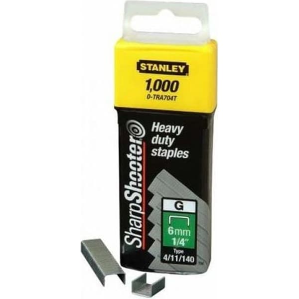 Kartong med 1000 häftklamrar typ G STANLEY - 1-TRA709T - 14 mm
