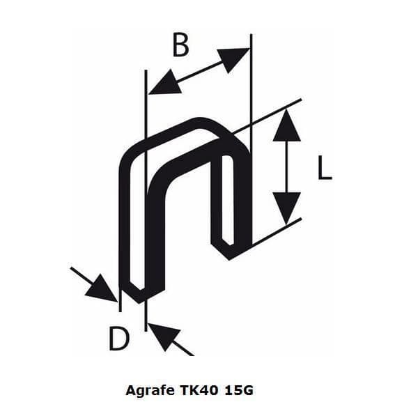 Agrafes - Bosch - 2.608.200.704 - 5000 Galvaniserade Agrafes - L:35mm - Typ N