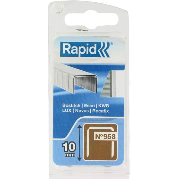 Klammer - RAPID - N°958 - 10 mm - Galvaniserat stål - Paket med 200 st
