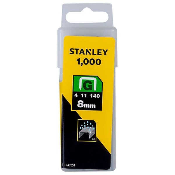 Klammer 8 mm typ G låda med 1000 - STANLEY - 1-TRA705T