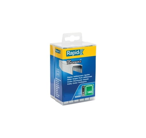 Klipsit 140/8 5000kpl, 10,6x1,3mm, vihreä, muovilaatikossa, ts, Rapid