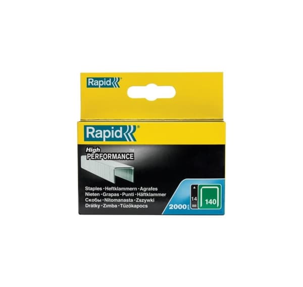 Clips, 2000 stk, galvaniseret, 10,6x1,3mm 140/14, Rapid