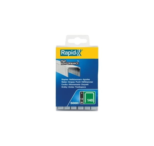 Klips 140/12 5000 stk, 10,6x1,3mm, grønn, i plastboks, t, Rapid