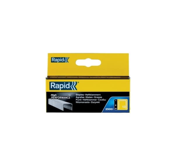 Clips, 2500 stk, galvaniseret, 10,6x0,7mm 13/8, Rapid