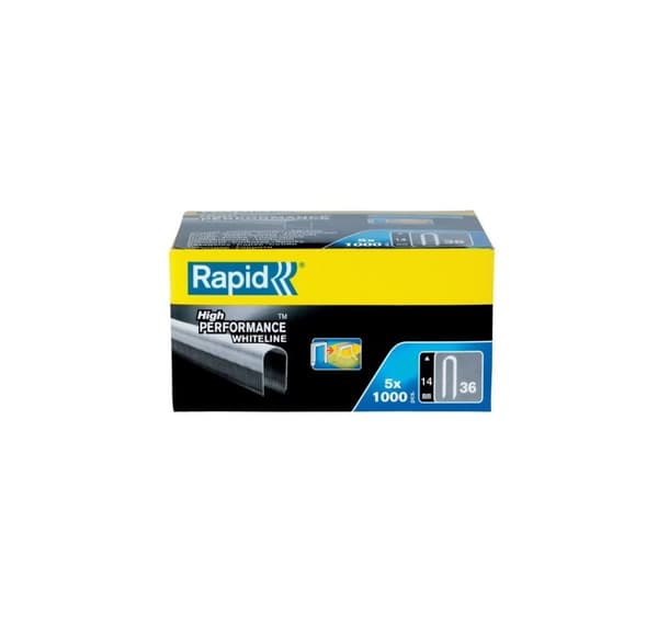 Klemmer for wire, 5000 stk, 14mm, hvit 36/14, Rapid