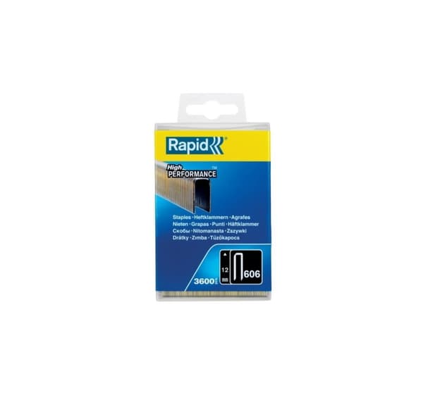 Klemmer 606/12 3600 stk, 6,0x1,1mm, sort, i plastboks, sink, Rapid