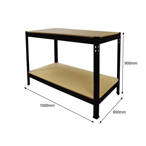Q-Rax Svart Arbetsbänk 100cm | MonsterShop
