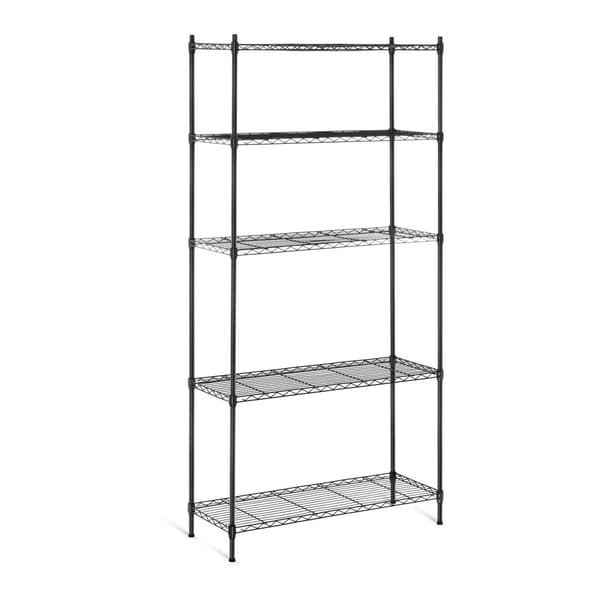 Gennembrudt trådlagerstativ, sort, 180x90x35cm, op til 150 kg