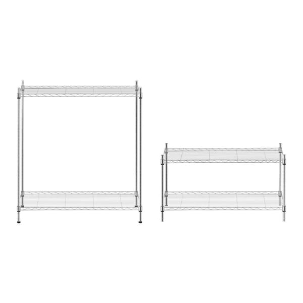 Forkromet gennembrudt tråd lagerhylde 137x90x35cm op til 120kg