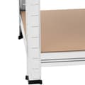Pikkukuva 4 / 6: Metallivaraston hylly 4 hyllyä 320 kg 80 x 40 x 160 cm harmaa 2 kpl.