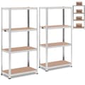 Pikkukuva 1 / 6: Metallivaraston hylly 4 hyllyä 320 kg 80 x 40 x 160 cm harmaa 2 kpl.