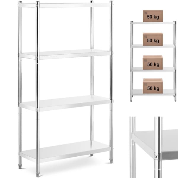 Metal catering lagerhylde op til 200 kg 100 x 40 x 180 cm