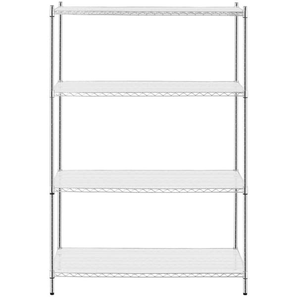 Trådværkstedshylde 4 hylder + 4 måtter op til 1 t 1000 kg 120x60x180 cm