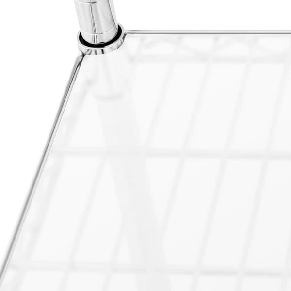 Forkromet trådværkstedshylde, 4 hylder + 4 måtter, op til 1 t 1000 kg, 90x45x180 cm