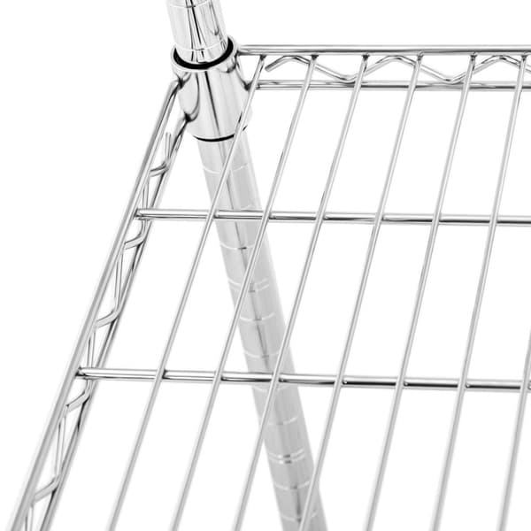 Forkromet værkstedshylde, 4 gennembrudte hylder, op til 1 t 1000 kg, 120x45x180 cm