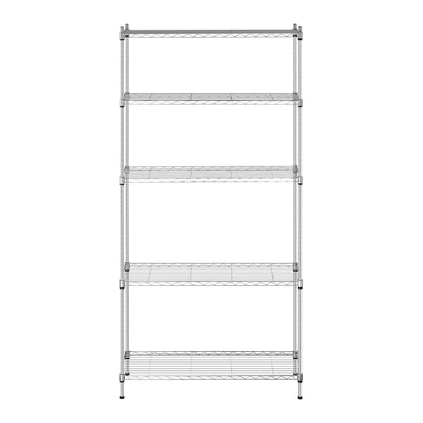 Harjakattoinen lankavarastohylly, harmaa, 180x90x35cm, 150kg asti