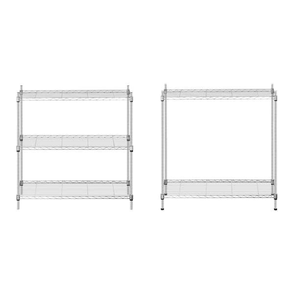 Harjakattoinen lankavarastohylly, harmaa, 180x90x35cm, 150kg asti