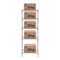 Pikkukuva 3 / 6: Harjakattoinen lankavaraston hylly, harmaa 150x55x35cm 150kg asti