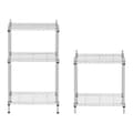 Pikkukuva 5 / 6: Harjakattoinen lankavaraston hylly, harmaa 150x55x35cm 150kg asti
