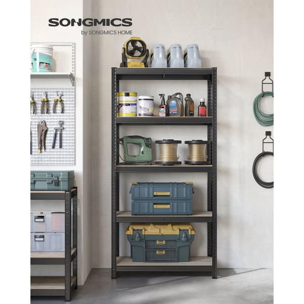 Hylde, SONGMICS, 180x90x40 cm, Greige-Sort