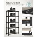 Miniatyrbillede 5 af 11: Hylde, SONGMICS, 180x90x40 cm, Greige-Sort