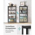 Miniatyrbillede 6 af 11: Hylde, SONGMICS, 180x90x40 cm, Greige-Sort