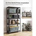 Miniatyrbillede 8 af 11: Hylde, SONGMICS, 180x90x40 cm, Greige-Sort