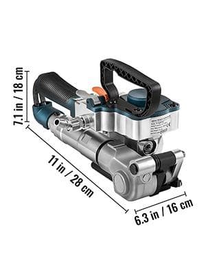 19-25mm 3500N portabel handhållen pneumatisk bandningsmaskin för PET-band, PP-band, 3 funktioner, lättanvänd, Bred applikation
