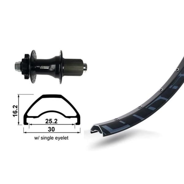 Cykeldelar Fälgar och ekrar Xlc 29 Rodi Ready 25 Disc och Rw 6 Hål Disc - One Size