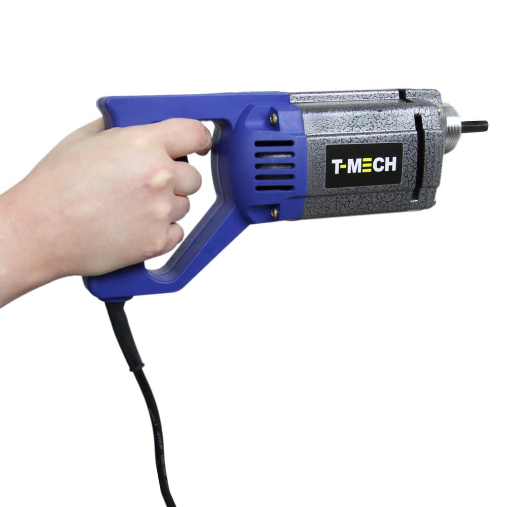 T-Mech Elektrisk Betongvibrator Handhållen Vibratorstav Stavvibrator Betongkomprimering Komprimering Av Betong 220 V 1100 W 4860 VPM 4 m Strömkabel