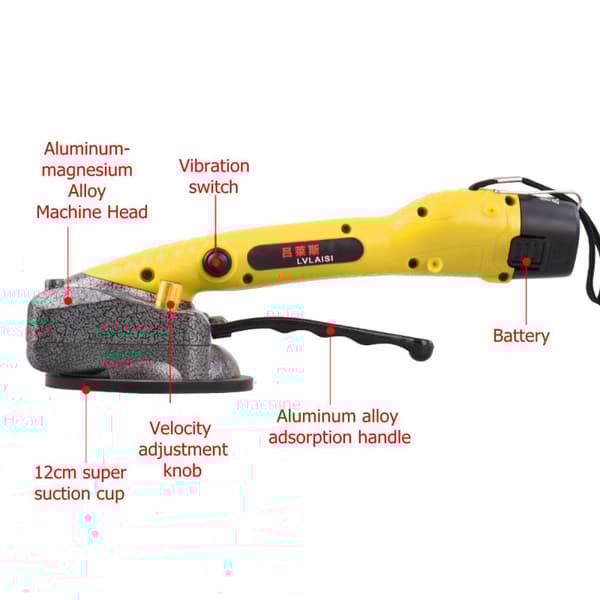 Kakelverktyg plattsättare verktyg kakelvibrator kakelvibrator med 2 batterier, laddare