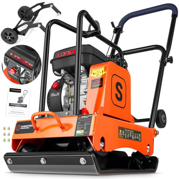 Vibrationsplade med antivibrationssystem - 6,5 HK LONCIN-motor for komfortabel og effektivt arbejde