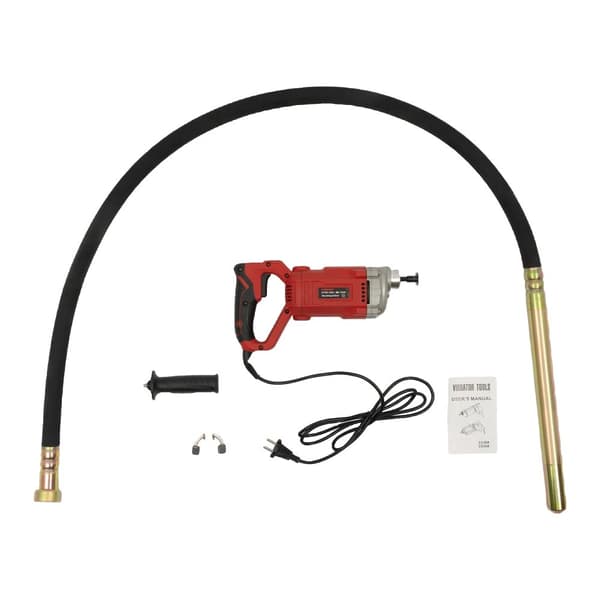 Elektrisk Betongvibrator, 1100W Effekt, 2m Vibrationsstav,Röd, EU