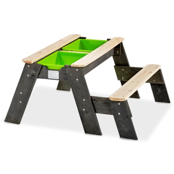 Aksent sand, vatten och picknickbord (1 bänk)