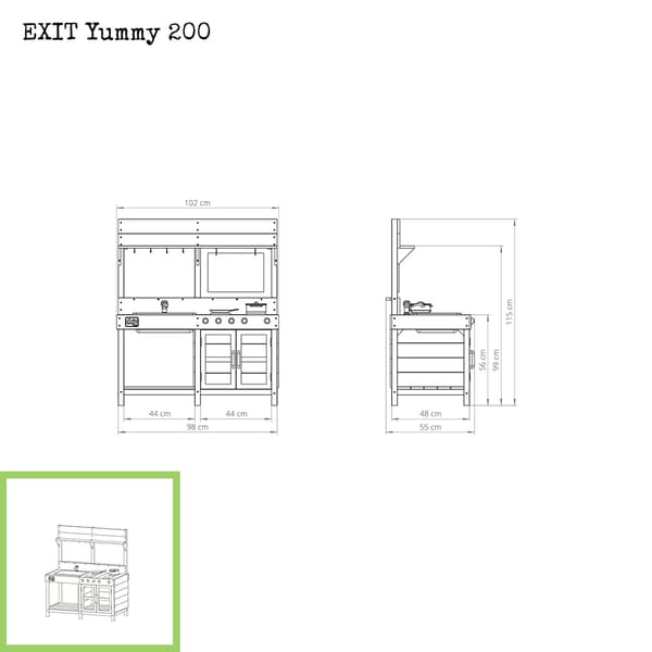 EXIT Yummy 200 utekök av trä