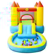 Happy Hop oppustelig hoppeborg med rutsjebane 200x365x190 cm PVC
