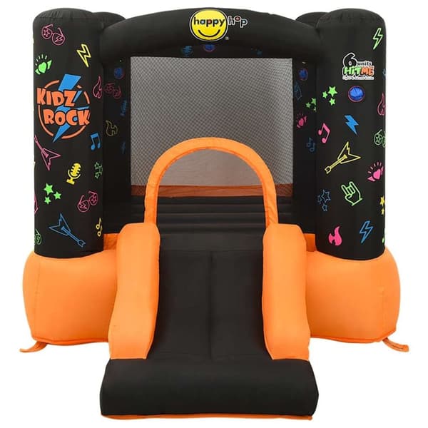 Happy Hop oppustelig hoppeborg med rutsjebane 210x280x170 cm PVC