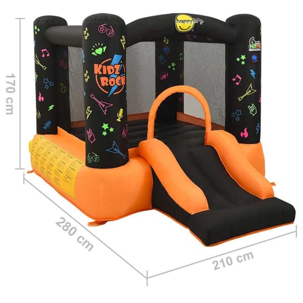 Happy Hop Uppblåsbar hoppborg med rutschkana 210x280x170 cm PVC