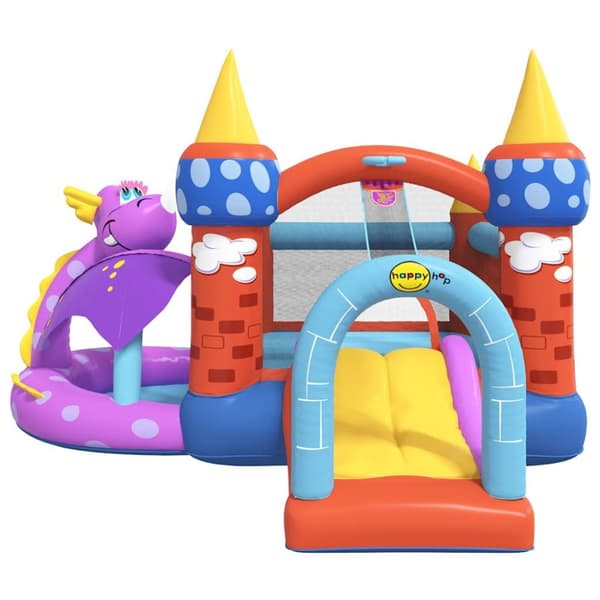 Happy Hop hoppeborg med rutsjebane 350x346x240 cm PVC