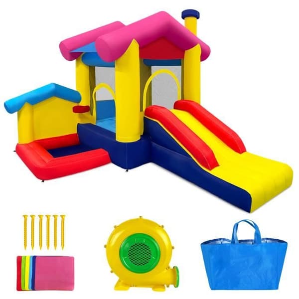 Luftfylld slott XMTECH - Utomhus lekplats för barn - 320x285x243cm