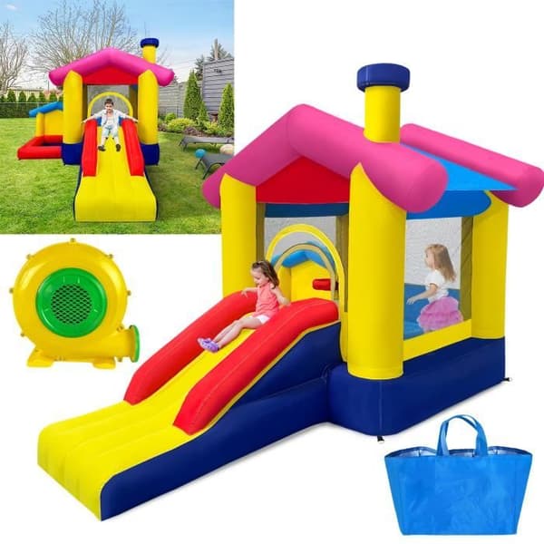 Luftfylld slott XMTECH - Utomhus lekplats för barn - 320x285x243cm