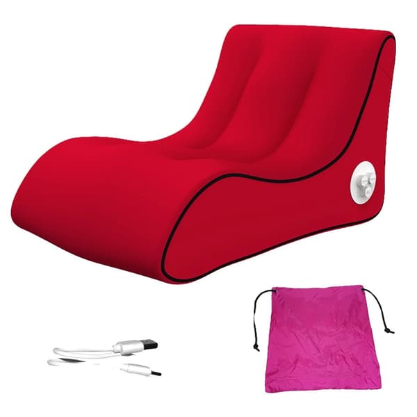 Oppustelig Sofa, Hurtig Oppustning, Power Bank Funktionalitet,Vine Rød Wine red
