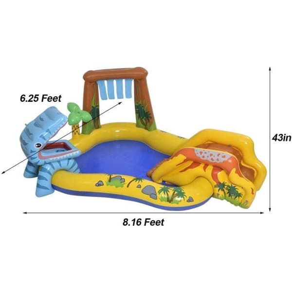 TOBOGGAN Center för uppblåsbar vattenlek med rutschbana, vattenlekplats, rutschkana, barnpool utomhus, vattenuppblåsbar347