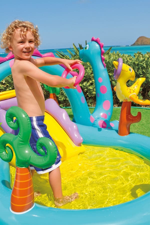 Puhallettava leikkikenttä Dinosaurukset 333 x 229 x 112 cm INTEX 57135