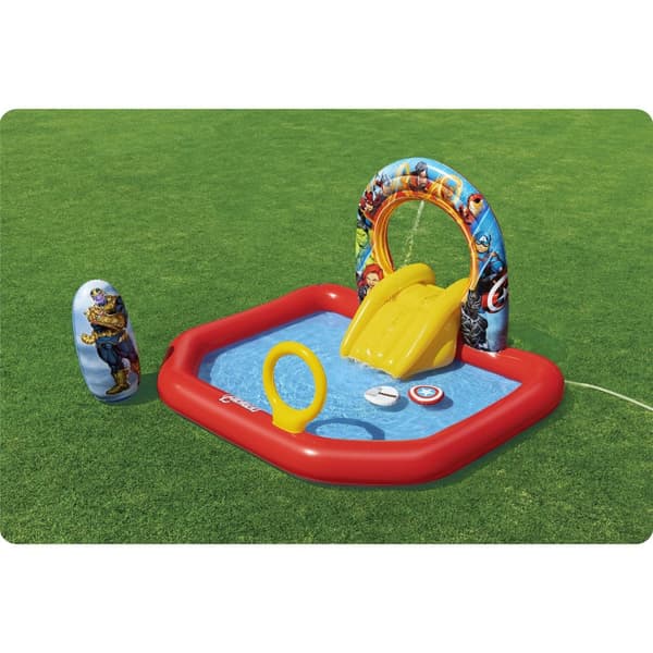 Uppblåsbar lekplats Avengers 211 x 198 x 125 cm Bestway 98800