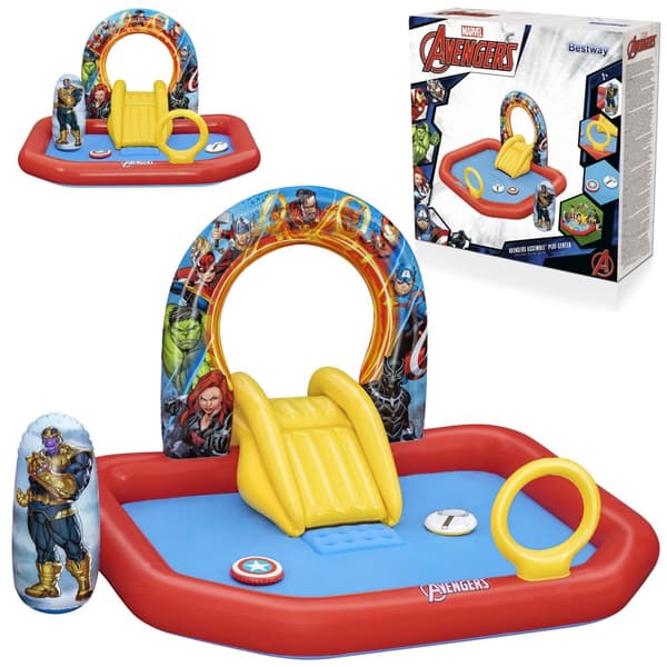 Uppblåsbar lekplats Avengers 211 x 198 x 125 cm Bestway 98800