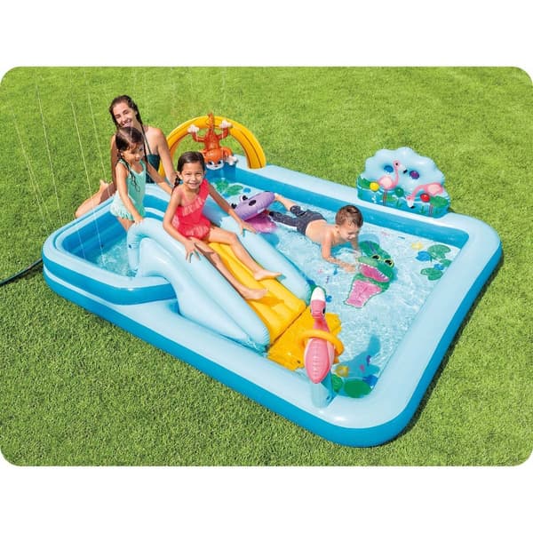 Oppustelig legeplads Jungle 244 x 198 x 71 cm Intex 57161