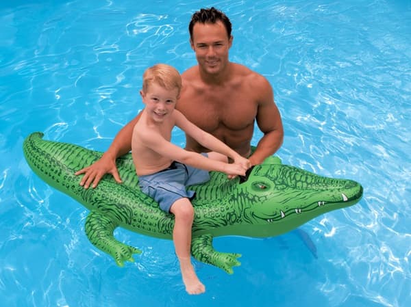 Oppustelig krokodille til svømning 168 x 86 cm INTEX 58546