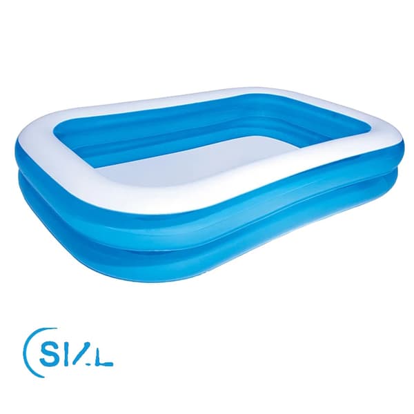Uppblåsbar Simbassäng, PVC-material, Rektangulär Form, Åldersgrupp 6-12 år,2M 2Lager