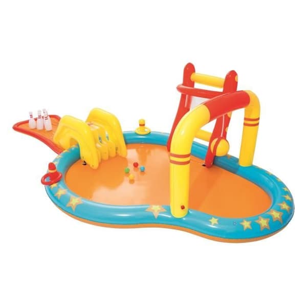 Champions Play Area - BESTWAY - Med rutschkana, stansboll och bowlingspel - 435 x 213 x 117 cm